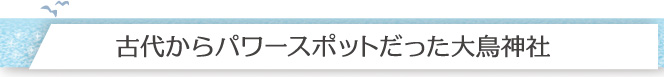 古代からパワースポットだった大鳥神社