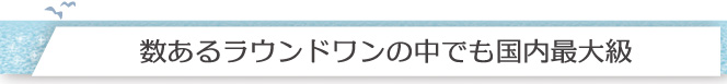 数あるラウンドワンの中でも国内最大級