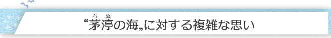 茅渟（ちぬ）の海に対する複雑な思い