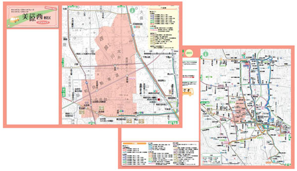 美原西校区バスマップベース案の図