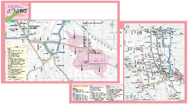 さつき野校区バスマップベース案の図