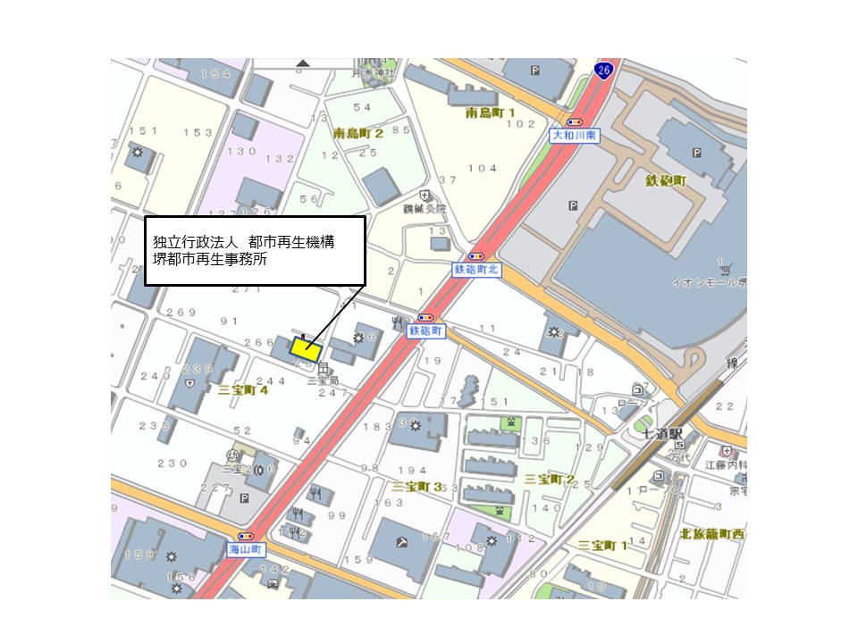 関連事業の窓口の場所図