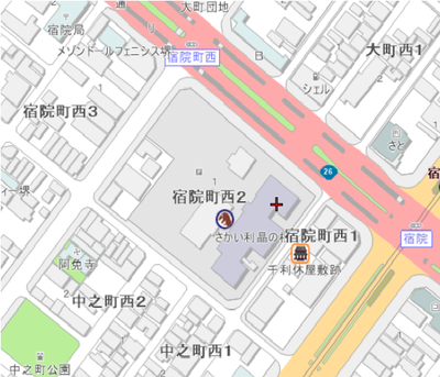 さかい利晶の杜付近拡大地図